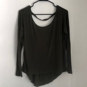 Heart & Hips Open Back Long Sleeve Shirt